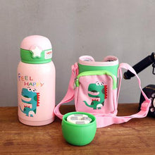 Load image into Gallery viewer, 500ML Kids Water Cup Creative Cartoon Baby Feeding Cups With Straws Leakproof Water Bottles Outdoor Portable Children's Cups