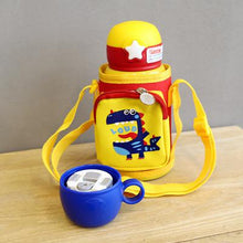 Load image into Gallery viewer, 500ML Kids Water Cup Creative Cartoon Baby Feeding Cups With Straws Leakproof Water Bottles Outdoor Portable Children's Cups