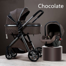 Load image into Gallery viewer, Multi-functional 2 in 1 Baby Stroller High landscape Can Sit Reclining Light Folding Two-way Eggshell design Baby Stroller