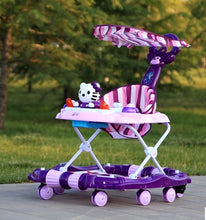 Load image into Gallery viewer, Baby Walker Young Child Car Rollover Multi-function Folding Rock Music Carriage with Baby Toys Walkers for Babys Baby Scooter
