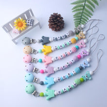 Load image into Gallery viewer, Baby Pacifier Clips for Infant Gifts New Style Baby Products Silicone Pacifier Chain Cartoon Silicone Toy Teeth Molar Chain
